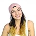 Grace Eleyae GE Women's Satin Lined Sleep Cap Slap Silky Beanie Hair Care Hat, Pink