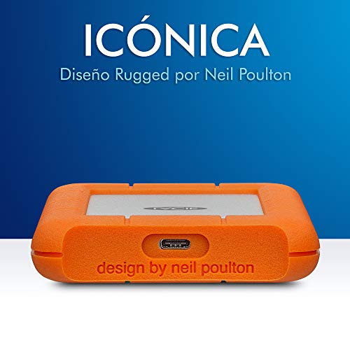 LaCie-Rugged-USB-C-4-TB-Disco-duro-externo-HDD-portatil-USB-30-unidad-resistente-a-caidas-golpes-polvo-y-lluvia-para-Mac-y-PC-suscripcion-de-1-mes-a-Adobe-CC-STFR4000800