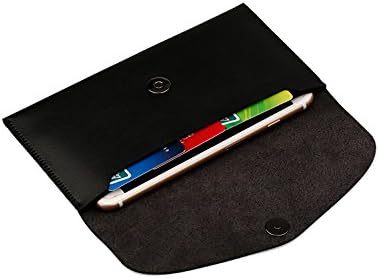 iPhone 7 Plus Sleeve Case - Miniease Magnetic Closure Sleeve Case for iPhone 7 Plus/ 7 (5.5" or 4.7'') - Soft Super Fiber Leather (Black)