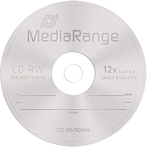 Natureinks 5 MediaRange CD-RW 12x 700MB Blank Rewritable Discs in Sleeves