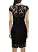 MUSHARE Women's Elegant Cap Sleeve Full Flroal Lace Short Cocktail Dress