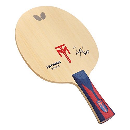 Butterfly timo boll w7-fl blade with flared handle