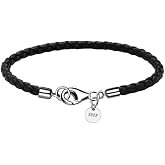 JEVINDA Leather Bracelet for Men Women 4MM Braided 925 silver Clasp 20/21/22cm with Jewelry Gift Box Handcrafted