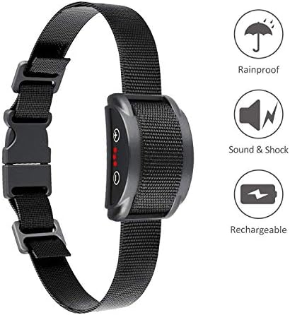 Bark Collar [2018 Smart Chip] Dog Shock Anti-Barking Collar with Beep, Vibration and Harmless Shock. No Bark Control for Small/Medium/Large Dogs with 7 Sensitivity Levels, Rechargeable and Rainproo