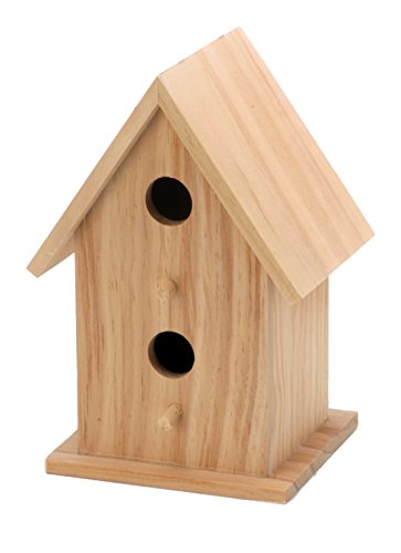Darice Wood Bird House 2 Openings