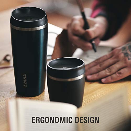 Avana C03632 Sedona Stainless Steel Double-Wall Insulated Thermal Tumbler, 10oz, Onyx - Thumbnail 3