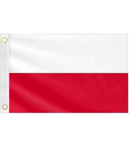 AZ FLAG - Poland Nautical Flag - 18'' X 12'' - For Outdoor And Boat - Polish Banner Knitted Polyester With Two Plastic Rings - Vivid Colors - 12x18 In - 45x30 - Foto 7