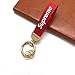 Latest fashion keychain Car keychain Keychain for Men and Women rubber metal keychain couple keychain urban style keychain（Red Gold）
