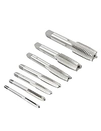 Drill Warehouse 8pcs 3 F hilo máquina métricas mano Plug Grifos Set de rosca M3 M4 M5 M6 M8 M10 m12with GIRAMACHOS ajustable (1 16   1 2"