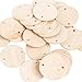 Supla 120 PCS Unfinished Wood Discs Coins Circles with Holes - DIY Family Birthday - Birthday Board Tags - 1.5