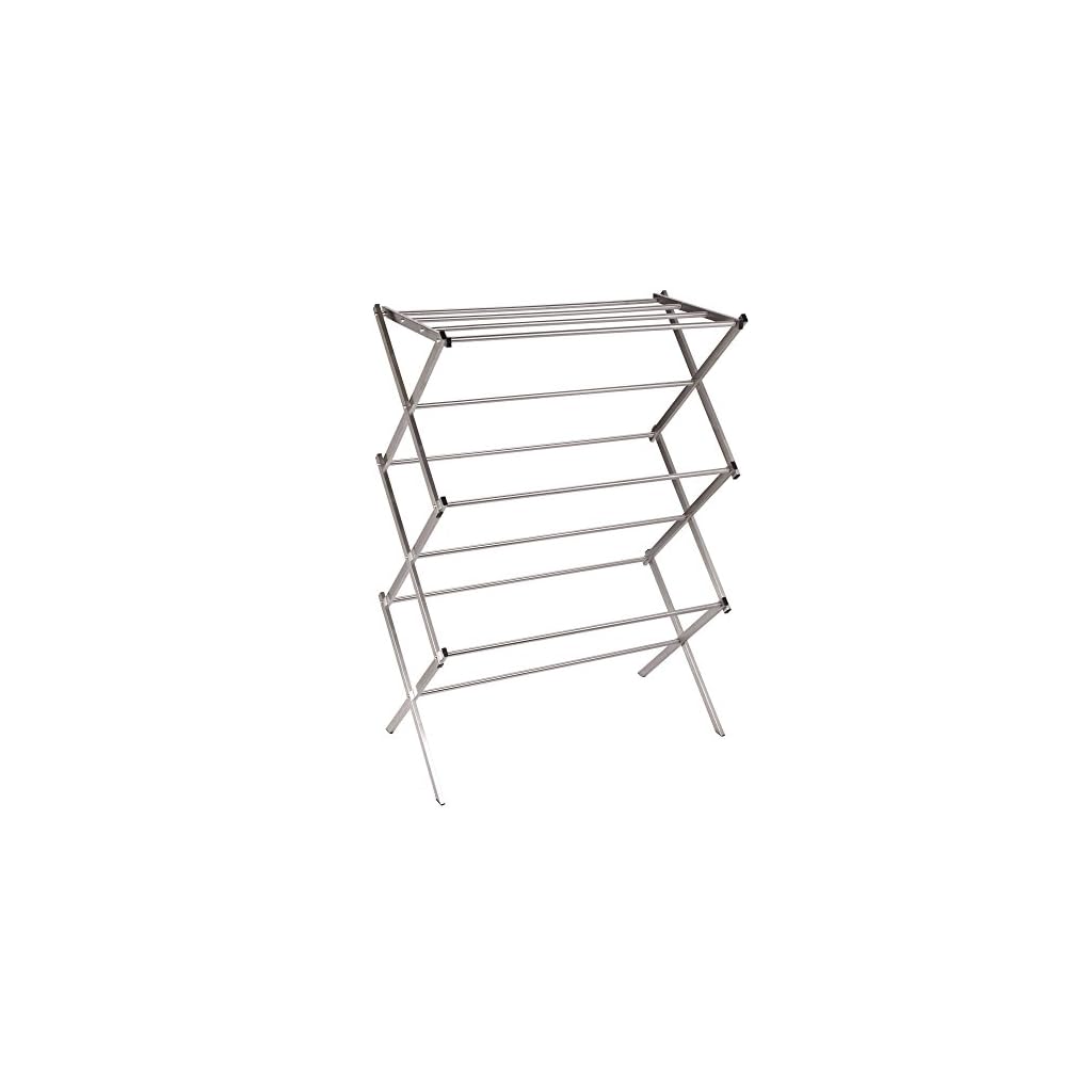 Household Essentials Folding XFrame Clothes Dryer, Stainless Steel