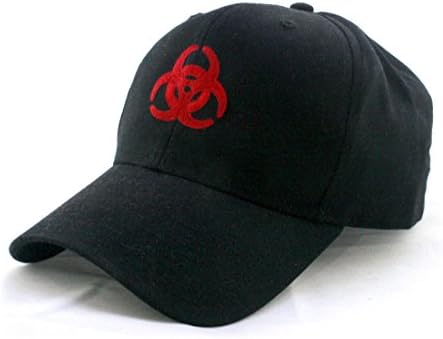 BIOHAZARD - PUNK EMO GOTH - Embroidered Unisex Twill Pro Style Baseball Cap Hat , Black