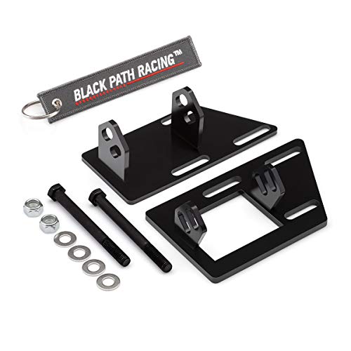 Blackpath - Fits 1983-2005 Sonoma Jimmy S-15 Blazer S-10 SBC V8 Motor Mount Swap Brackets For GMC Chevrolet 383 350 Engine Swap Mounts (Black) T6 Billet