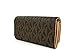 Michael Kors Signature PVC Fulton Flap Wallet in Brown