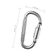 D-FantiX Aluminum Carabiner Clip, D-Ring Locking Carabiner Keychain Hook Silver Pack of 5