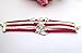 Willtoo DIY Style Jewelry fashion Leather Cute Infinity Charm Bracelet (Hot Pink)