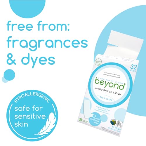 Beyond Laundry Detergent Strips [32 strips] Free & Clear Eco