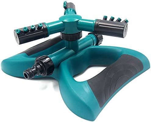 Lawn Sprinkler,SINOVAL 360° oscillating sprinkler,Rotary Three Arm Lawn/Garden Water Sprinkler,Waters Up To 3600 SQ FT
