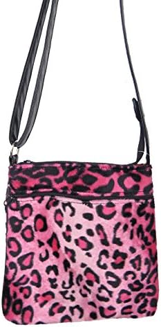 US HANDMADE FASHION Cross Over body Shoulder bag Style with "ANIMAL PRINT LEOPARD" Pattern Purse, NEW, CSOP 3068
