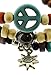 Mandala Crafts Peace Symbol Wood Beads Wrap Bracelet/Zen Bracelet/Multi-layer Wristband/Surf Bracelet #329