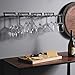 Wallniture Chiraz Stemware Wine Glass Rack Wall Mountable Wrought Iron Black 11 Inch Set of 4