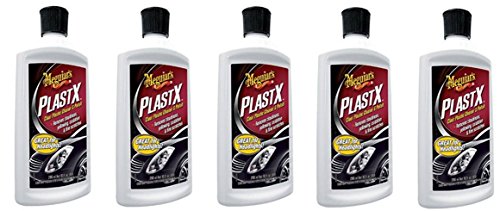 Meguiars G12310 PlastX Clear Plastic Cleaner and Polish, PSCUye 5 Pack(10 ounce)