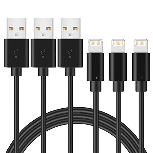 Marchpower Lightning Cable iPhone Cable 3Pack 6FT Lightning to USB Cable Fast Charging Charger Cord Certified for iPhone 11 Pro Xs Max XR X 8 Plus 7 Plus 6S Plus 5S SE iPad Pro Air iPod Touch Black
