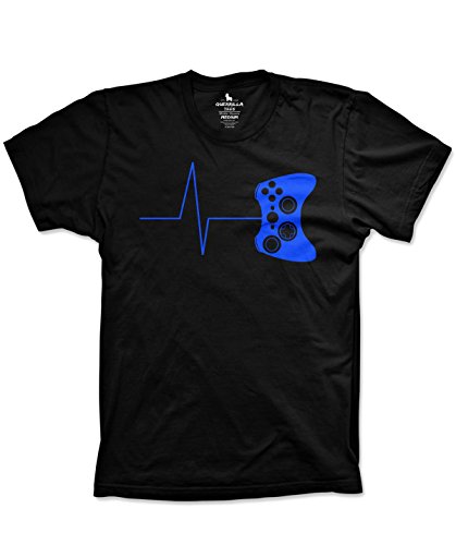 Guerrilla Tees Heartbeat Of A Gamer Tshirt Funny Gaming Tshirts