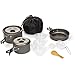 Wealers Camping Cookware 11 Piece Outdoor Mess Kit Backpacking| Trailblazing add on | Compact| Lightweight| Durable Chef Pots, Bowls, Utensils Mesh Carry Bag Included (Black)thumb 3