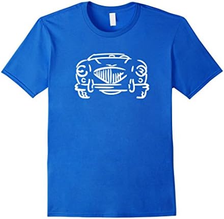 Men's Austin Healey 100 British English Sportscar Roadster T-shirt Large Royal Blue