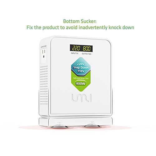 umi Step Down Voltage Converter 800Watts 220V to 110V for US appliances to be used in EURO and China