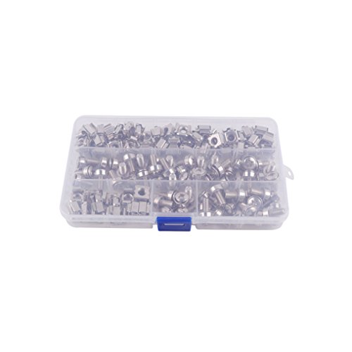 Eowpower 60 Sets M6 x 16mm Screw Washer and Hardware Cage Nut for Server Rack and shelf Cabinet - Thumbnail 2
