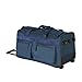 Olympia 8 Pocket Rolling Duffel Bag (22 inch, Blue/Gray)