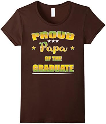 Women's Proud Papa Of The Graduate TShirt Class of 2017 Cap Gown XL Brown
