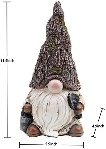 Leekung Gnomes Backyard Statues Out of doors Decorations,Backyard gnome Dwelling Decor,Indoor Gnomes Figurine Vintage Woodstone Coloration