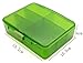 PuTwo Pill Organizer with 6 Large Compartments, Portable Pill Divider for Vitamin, Fish Oil and Supplements-Green