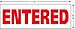 Entered Rubber Stamp with Red Ink