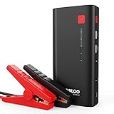 Car Jump Starter, GOOLOO 600A Peak Auto Battery Charger (Up to 6.5L Gas or 5.0L Diesel Engine) Portable Phone Power Pack Booster Built-in LED Flashlight with Smart Jumper Cables