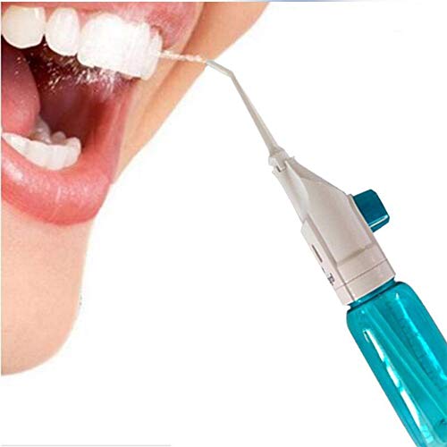 Easyinsmile Power Dental Flossers Water Floss Oral Irrigator Air Floss Tooth Pick Dental Care for Teeth Whitening and Braces Cleaning (Blue)