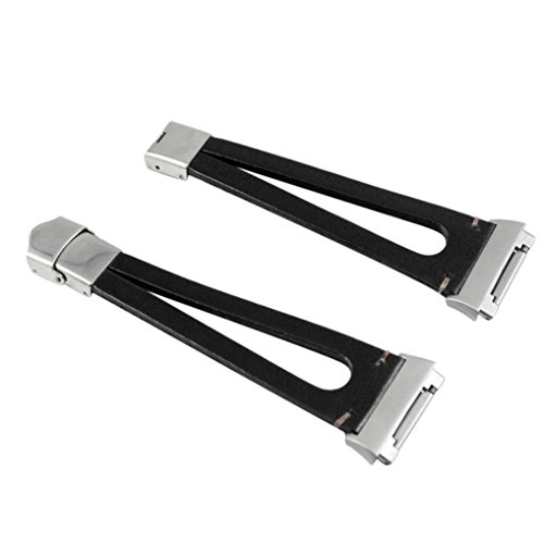 Lisin Leather Band For Fitbit Ionic,Replacement Leather Wristband Band Strap Bracelet (Black) - Thumbnail 7