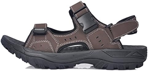 Sanfeet Mens Summer Skidproof Outdoor Sandles Beach Sandals Brown 44