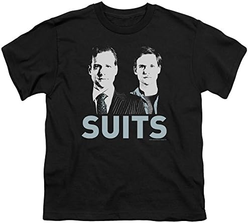 Suits Legal Drama Series Monotone Harvey And Mike Portrait Big Boys T-Shirt Tee
