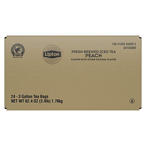Lipton Peach Unsweetened Iced Tea Bags Black Made with Tea Leaves