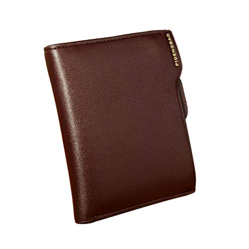 Yomiafy Men's Fashion Leather Zipper Wallets Coin Pocket ID Card Holder Purse Clutch Bags - Thumbnail 3