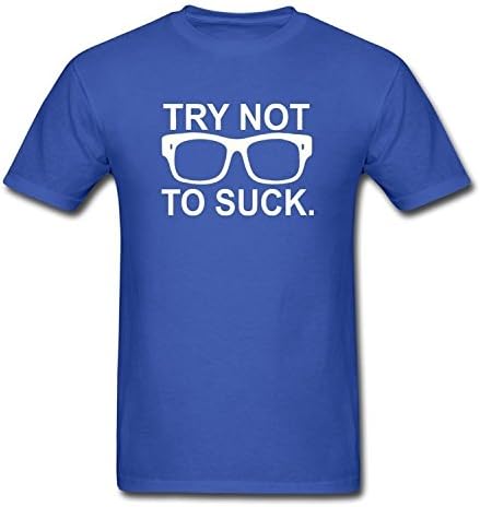 Try Not To Suck Men's T-Shirt Royal Blue S