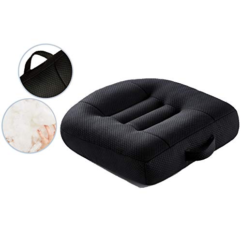 JiaQi Booster Cushion,Orthopedic Seat Cushions for Car,Extra-Thick Groove Portable Tailbone Pain Back Pain Cushion-F 40x40x12cm(16x16x5inch)