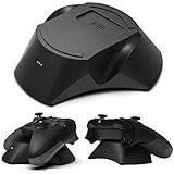 Xbox One Controller Wireless Charger and 700mAh NiMH Battery Pack - Inductive Charging - Black