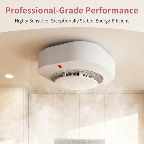 WARROXIDE Smoke Detectors Fire Alarm, Photoelectric Smoke Alarm for Home,Test/Mute Button Low Battery Warming,12 PCS