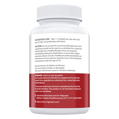 1000mg Liposomal CoQ10 Ubiquinol with Omega-3 Softgels, Advanced Coenzyme Q10 High Strength & Absorption, Naturally Fermented CoQ10 Supplement for Antioxidant, Heart & Energy Support - 120 Count