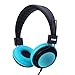 Kids Headphones with Microphone On-Ear Headset Made for iPhone, iPod, iPad, Samsung, HTC, LG and More (NT-H2 Teal)